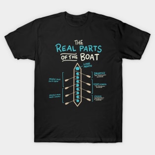 The Real Parts Of The Boat - Funny Rowing T-Shirt